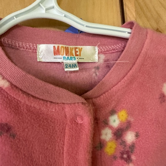 24m Pink Fleece Footed Pyjama - Picture 4 of 4